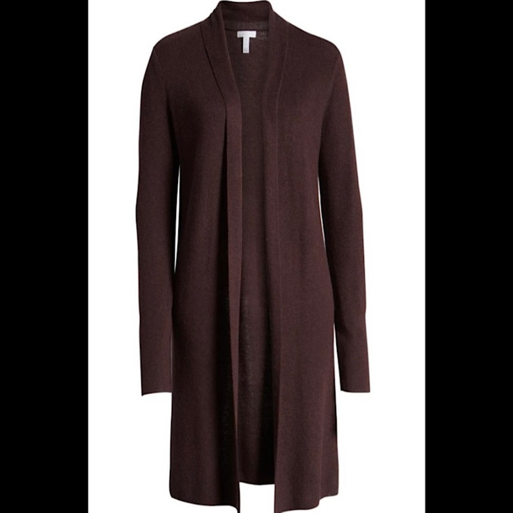 NWT LEITH Longline Cardigan - Size XS - Color: Burgundy Fudge Heather